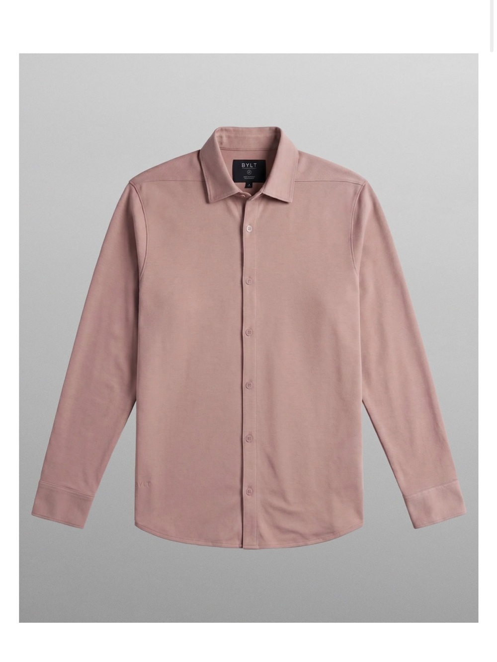 BYLT Basics Bayside Oxford Long Sleeve Button Down Mauve XL $85
